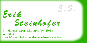 erik steinhofer business card
